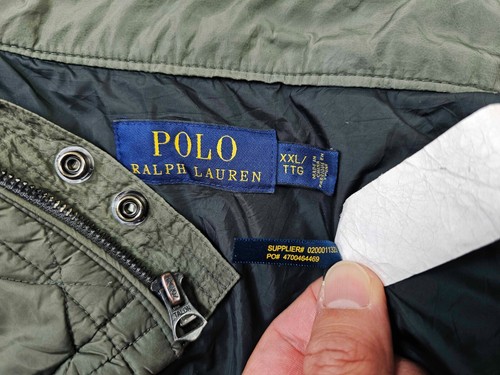 *HOT Men's POLO RALPH LAUREN @ SPORTS BIKER Slim QUILTED OLIVE GREEN Jacket XXL - Picture 6 of 18