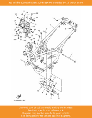 Yamaha NMAX N MAX 125 GPD125 2015-2020 - Halter Halterung Strebe 1 - 2DP-F8356-00