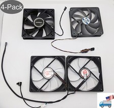 Mix 4-pack: Antec Artic Raijintek 120mm 3/4pin PWM PC Gaming Case Cooling Fan
