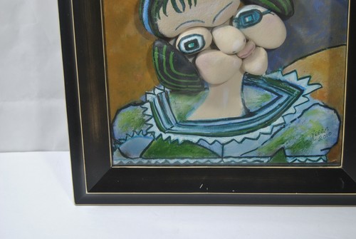Art unique en pierre officiel Pablo Picasso Paloma Picasso original par Leean encadré