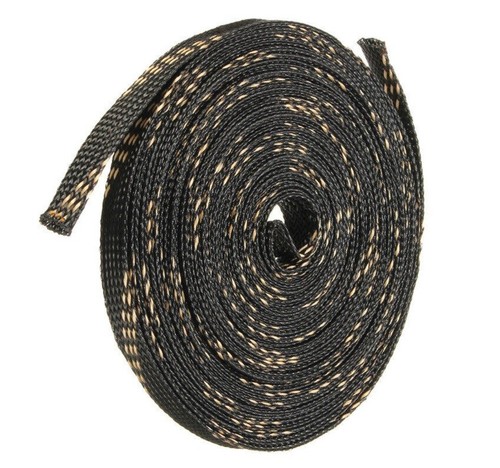 50cm GUAINA INTRECCIATA RETE ESPANDIBILE AVVOLGICAVO TUBO CAVO telefono modem pc - Afbeelding 1 van 2