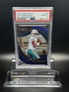 TUA TAGOVAILOA RC FIELD LEVEL DIE-CUT BLUE PRIZM PSA 10 2020 PANINI SELECT#345