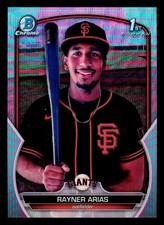 2023 Bowman Chrome Aqua Pink Wave Refractor BCP222 Rayner Arias 113/125