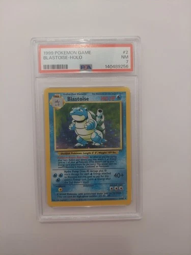 1999 Pokémon Base Set Blastoise Holo 2/102 PSA 7 NM