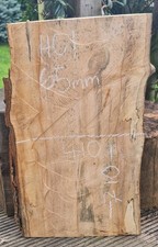 LIVE EDGE SPALTED CHESTNUT  SLAB HARDWOOD: Approx (mm) 710x410x65mm