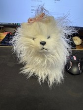 White Yorkie Pink Plush Dog Ganz Webkinz Stuffed Animal No Code