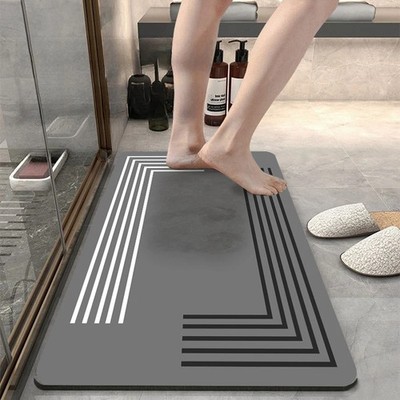 Diatomite Bath Mat Anti-slip Diatomite Carpet Absorbent Kitchen Floor Pad Quick 
