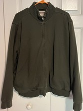 LL Bean Sweatshirt Mens Large Green Full Zip Katahdin Iron Works Sherpa Lined