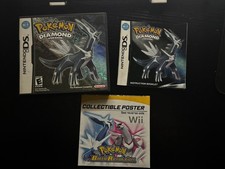 Pokemon Diamond - Nintendo DS  CASE ONLY AND COLLECTIBLE POSTER 