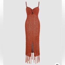 Cider Crochet Dress with Slit