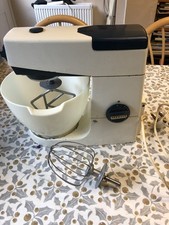 VINTAGE KENWOOD CHEF CREAM TABLE FOOD MIXER A701A  WITH ACCESSORIES 