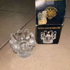 Kosta Solei Boda Słonecznik Przezroczyste teksturowane szkło artystyczne Świeczniki Goran Warff