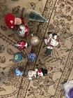 Ornament Lot Of 8 With A Tree And Small Snowman — photo 1