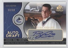 2005-06 SP Game Used Edition Auto Draft 13/23 Ryan Kesler #AD-RK Auto 0c3