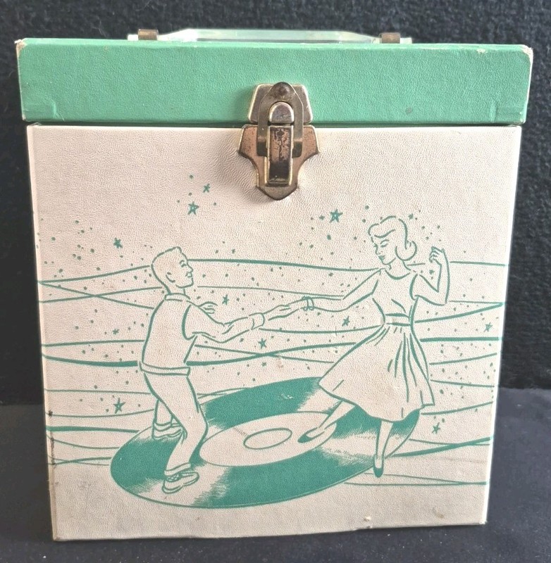 Platter-pak 1950s Stackable  700 Series 45 Records  Carry Case- " ROCK N' ROLL"!