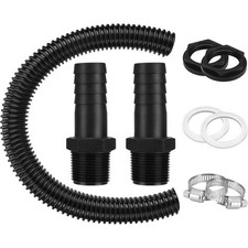 Regentonnen Verbinder Set 50cm Verbindungsschlauch F&uuml;r Regentonne Wassertanks