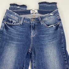 Paige Verdugo Ankle Jeans Women's Size 28 Distressed Hem Medium Wash Denim