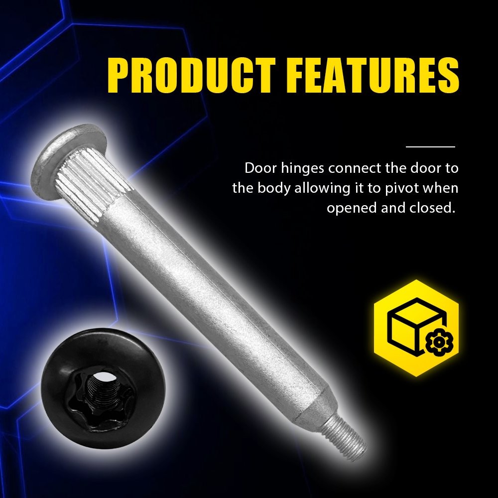 Pack of 4 for Jeep Wrangler 2007-2018 Door Hinge Pins Door Hinge Nuts Bolts thumbnail 6
