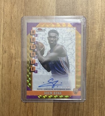 ADEM BONA 2024-25 TOPPS FINEST ROOKIES GOLD REFRACTOR RC AUTO /50