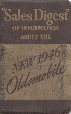 Oldsmobile 1946 Data Book Sales Digest Händleralbum Informationen Optionen