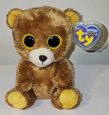 Retired Ty #9 Beanie Baby Boo Boos Boo's Honey The Brown Bear 6