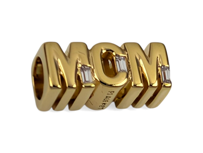 NEW 100% Authentic PANDORA 14K Gold P Cherished Reversible MoM