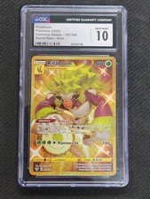 Pokemon CGC Graded 10 Rillaboom 197/189 GOLD Darkness Ablaze Secret English