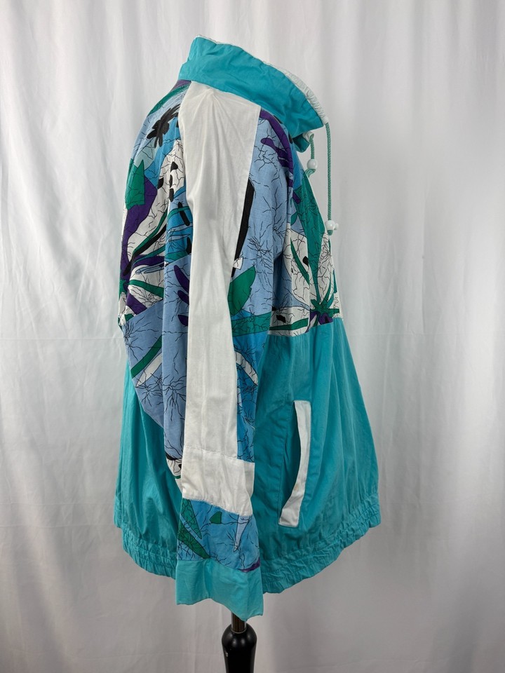 Rodeo C&A 80s 90s Windbreaker Jacket Multicolour Cotton Mens 42 in L ...