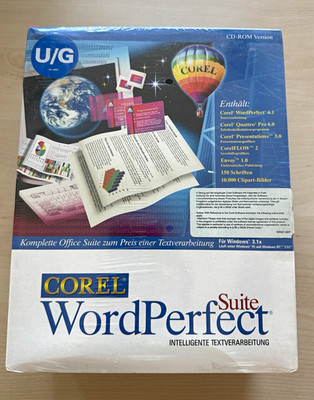 Corel WordPerfect Suite 3.1x Deutsch Upgrade CD für Windows 95/NT