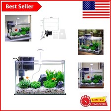 Compact 3 Gallon Aquarium Starter Kit with Self-Cleaning Feature  Quiet Filter