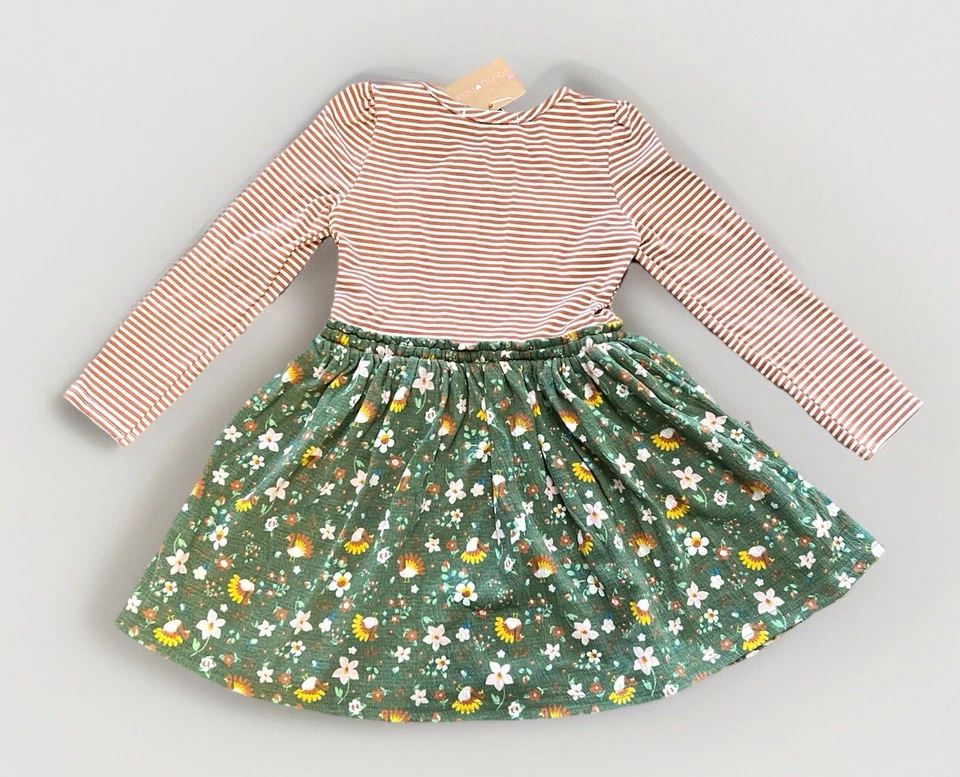 Vestido de Pavo de Acción de Gracias 4T para Niñas Pequeñas con Bolsillos Nuevo con Etiquetas *Envío RÁPIDO Foto 2 de 4