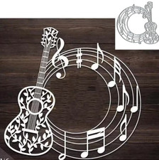 Music Note Guitar Frame Metal Cutting Dies Steel Stencils Dies for Card Making