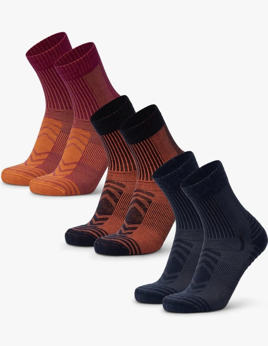 DANISH ENDURANCE Calcetines de Senderismo, Lana Merino Ligera, Anti Blister Paquete de 3 Reino Unido 3-5