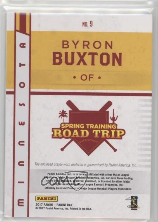 2017 Panini Day Spring Training Road Trip Byron Buxton #9 - Image 2 of 2