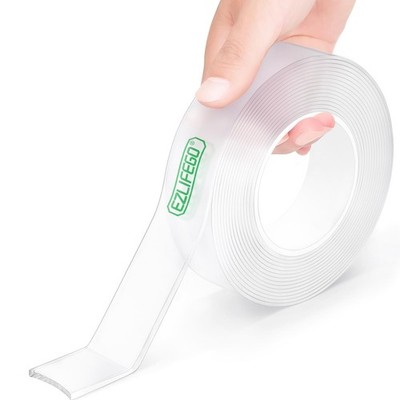Ezlifego Double Sided Tape Heavy Duty Nano Double Sided Adhesive Tape Clear