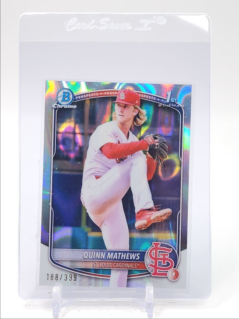QUINN MATHEWS 2025 BOWMAN CHROME 1ST LAVA REFRACTOR CARDINALS /399 Q2754