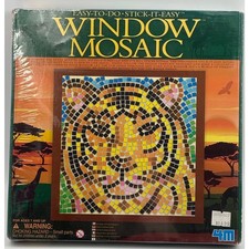 Rare Easy-To-Do Stick-It-Easy Window Mosaic 4M - Tiger Design New Sealed