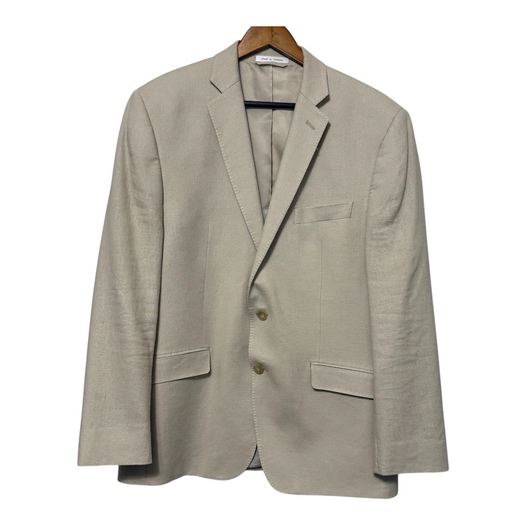 MICHAEL Michael Kors blazer misto lino cappotto sportivo giacca e gilet uomo taglia 42R