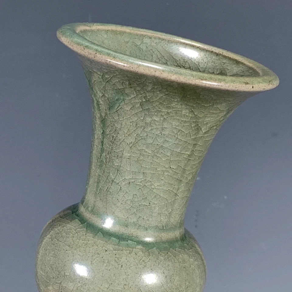 ¡¡¡Solo $85.99!!!Un jarrón chino verde Ru horno hecho a mano de la dinastía Song anterior a 1300 Foto 4 de 4