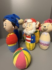 Vintage Noddy and Friends Skittle Soft Toys Set – 7 Pieces In Original Bag- A237
