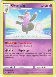 Grumpig 42/111 Crimson Invasion Uncommon Pokemon Card