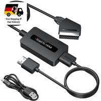 Scart Auf Hdmi Konverter Mit HDMI- Und Scart-Kabel, 720P 1080P, 2 Ports, Schwarz