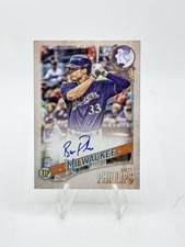 2018 Topps Gypsy Queen Brett Phillips Autographs GQ Logo Swap Auto Brewers #/99