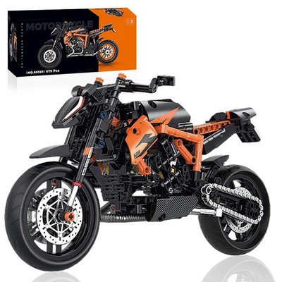 Technic Motorcycle Building Set, 1:8 MOC Motorcycle Model Kit for Adults, Build