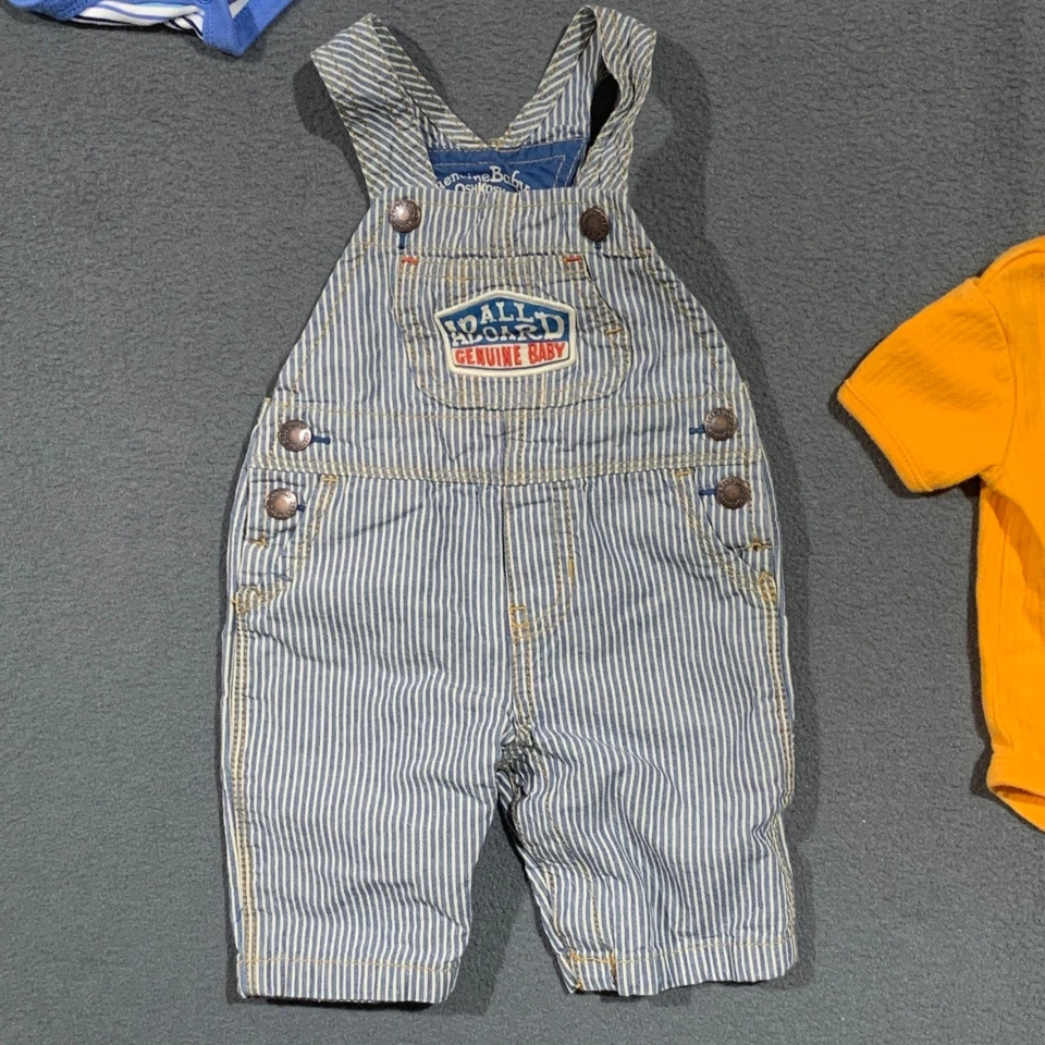 Conjunto de conjunto de 5 piezas para bebé niño mono vintage bodys mamelucos talla 3 meses Foto 2 de 4