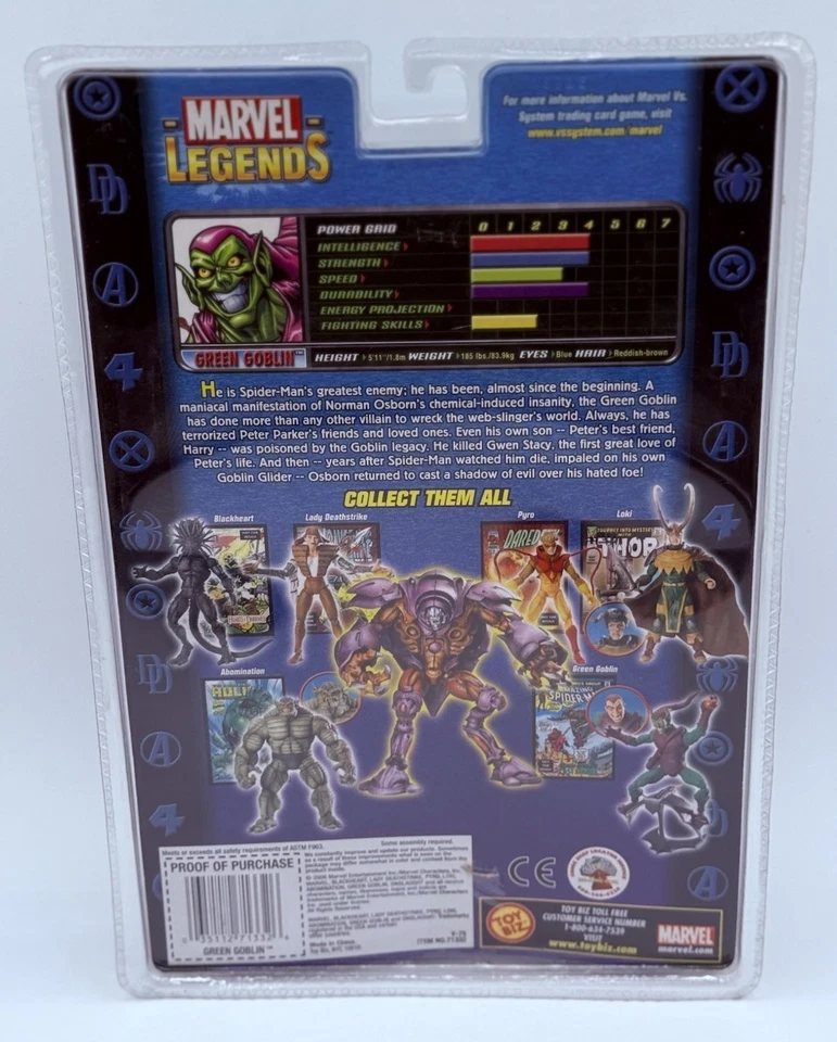 FIGURA DUENDE VERDE SERIE ONSLAUGHT DE MARVEL LEGENDS - MÁSCARA TOY BIZ APAGADA NUEVA Foto 2 de 2