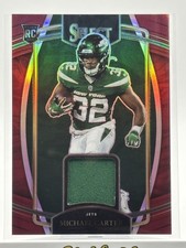 2021 Panini Select #RSW-MCA Michael Carter Rookie Swatches Red Prizm RC