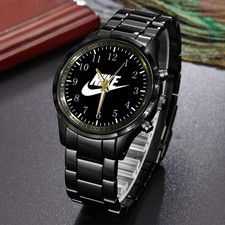 Nike Logo Black Stainless Steel Watch