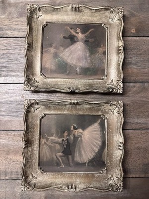 Cottage Core Sophie Ballerina Print Ornate Frame 6x7  Wall Art Ballet Dance