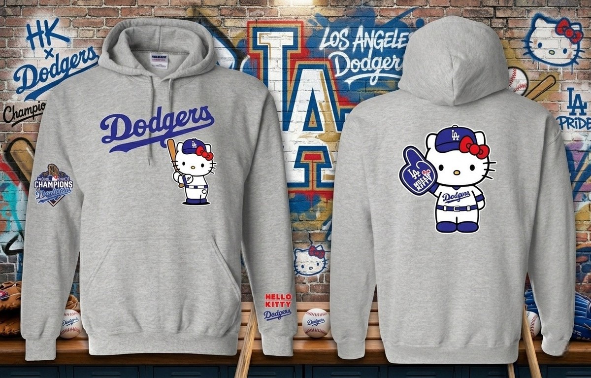 Los Angeles Dodgers Hello Kitty Hoodie | eBay